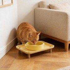 Cat Feeder Stand Raised Puppy Feeder Stand Cat Dog Bowl Tray
