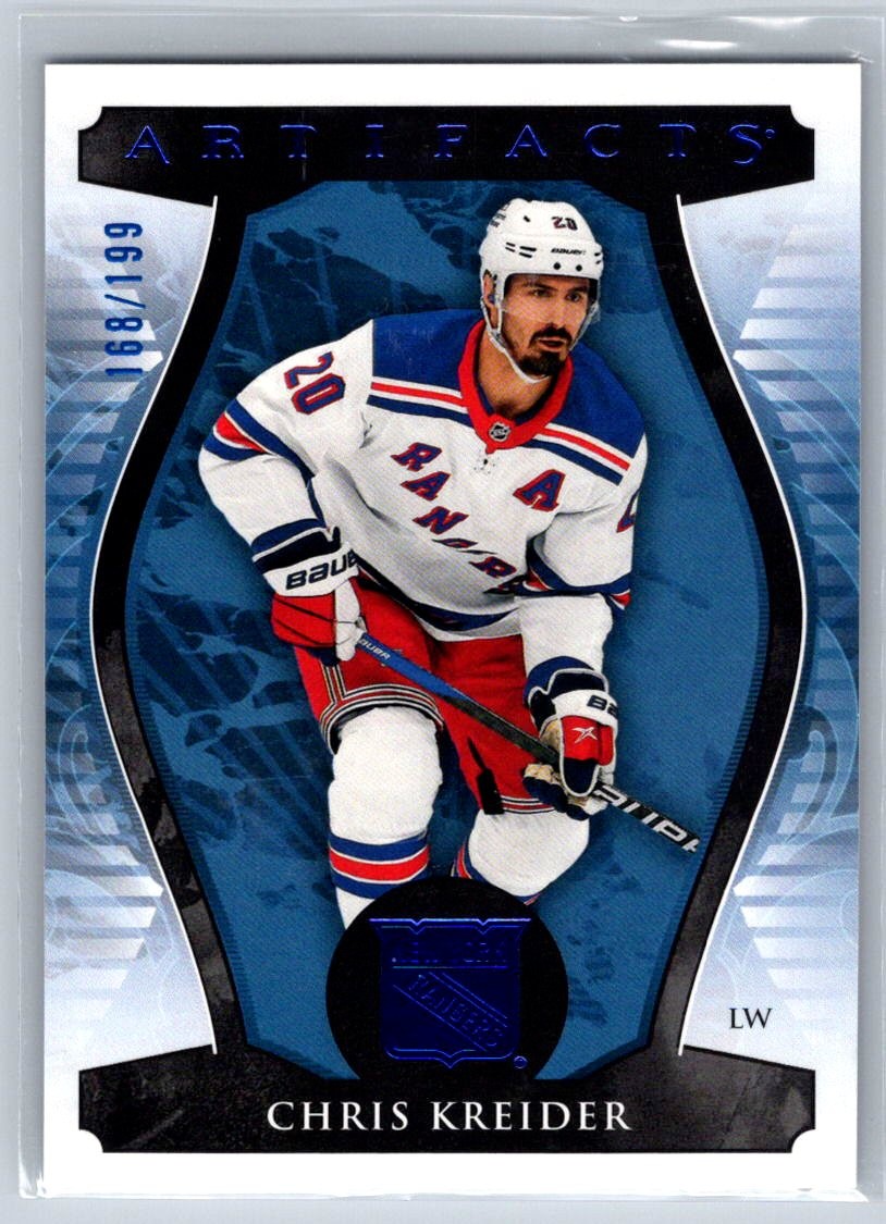2023-24 Upper Deck Artifacts Chris Kreider Royal Blue /199 #97