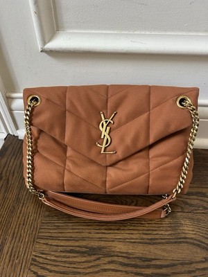 saint laurent small loulou Puffer Quilted Hot Tan Rust Bag
