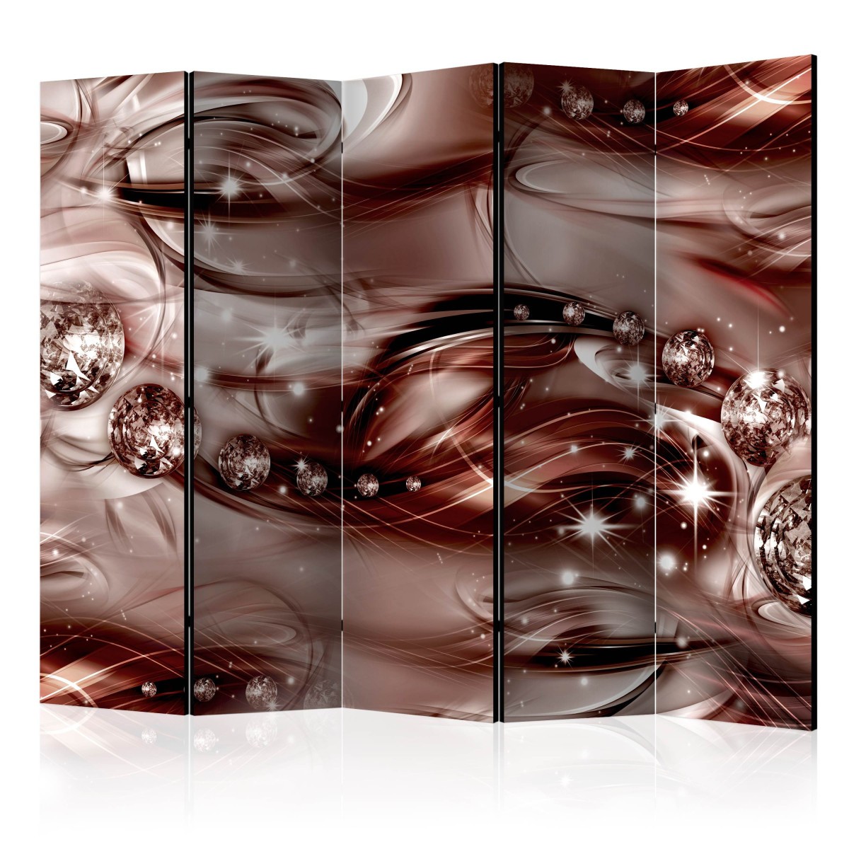 Paravent 5 volets Scarlet Shoal grand format au design artistique chic