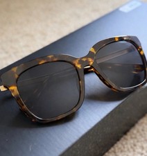 DIFF Eyewear Bella Polarized Tortoise Sunglasses Gold Arms Women