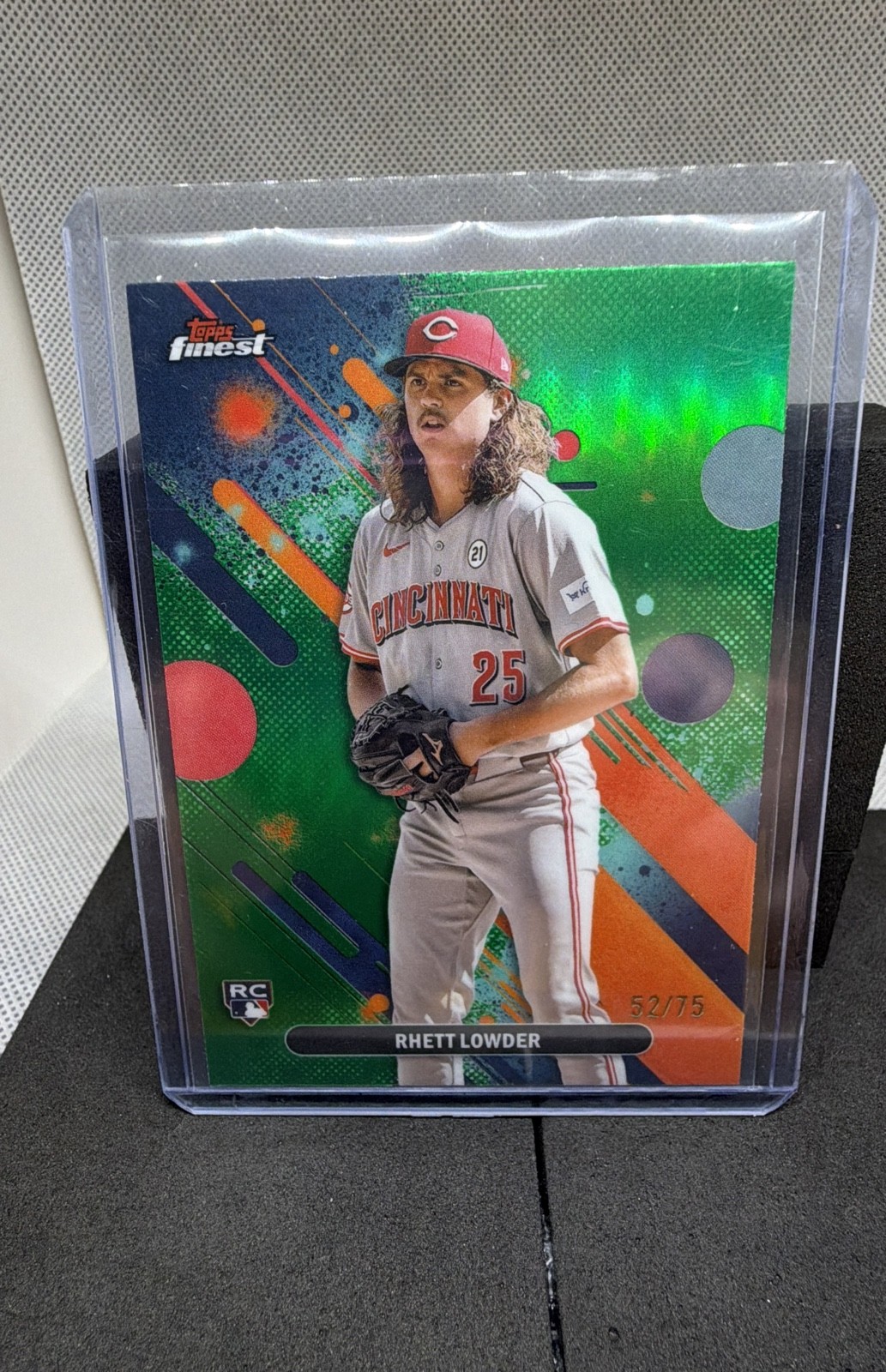 2025 Topps Finest - Common Rhett Lowder #36 Green Refractor /75 (RC)