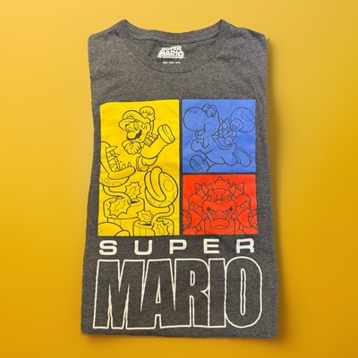 Super Mario 3XLT Colorblock T-Shirt Yoshi Bowzer Y2K
