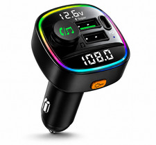 Bluetooth 5.0 Car Wireless FM Transmitter Adapter USB PD Charger AUX Hands LOT