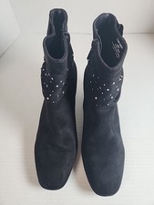 Womens Impo Jamie Boot Black Bow Gems Size7.5 Memory Foam Casual 