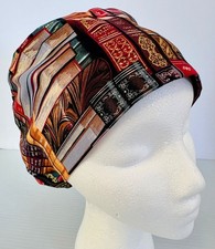 Book Print Adjustable Medical Slim Lid Surgery Euro Scrub Cap Chef Hat