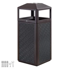 15 Gallon Commercial Outdoor Trash Can Large Site Lot Garbage Waste Container