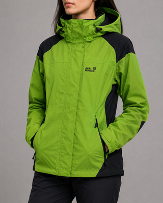 Jack Wolfskin Outdoorjacke Grün/Schwarz   Größe L
