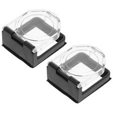 2 Pcs Computer Power Button Cover Emergency Stop Protective Desktop