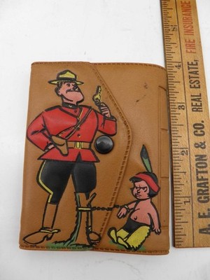 1958 ROYAL CANADIAN MOUNTY SATIRE  CARTOON KEY WALLET