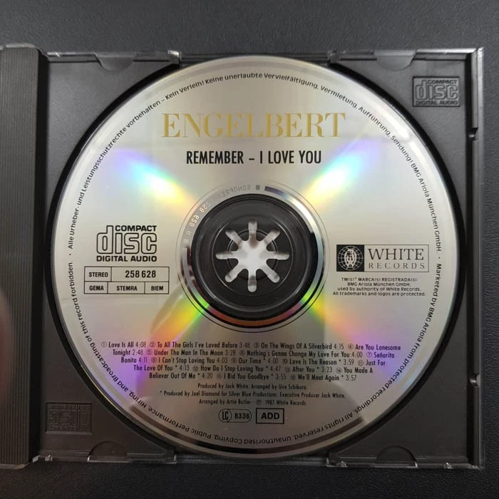 ENGELBERT remember i love you SONOPRESS EX/VG+ (CD Album, Pop, White) - Bild 3 von 4