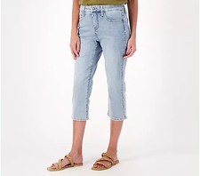 NYDJ Curves 360 Slim Straight Capri Jeans - Charmed Size Regular 16 A617245