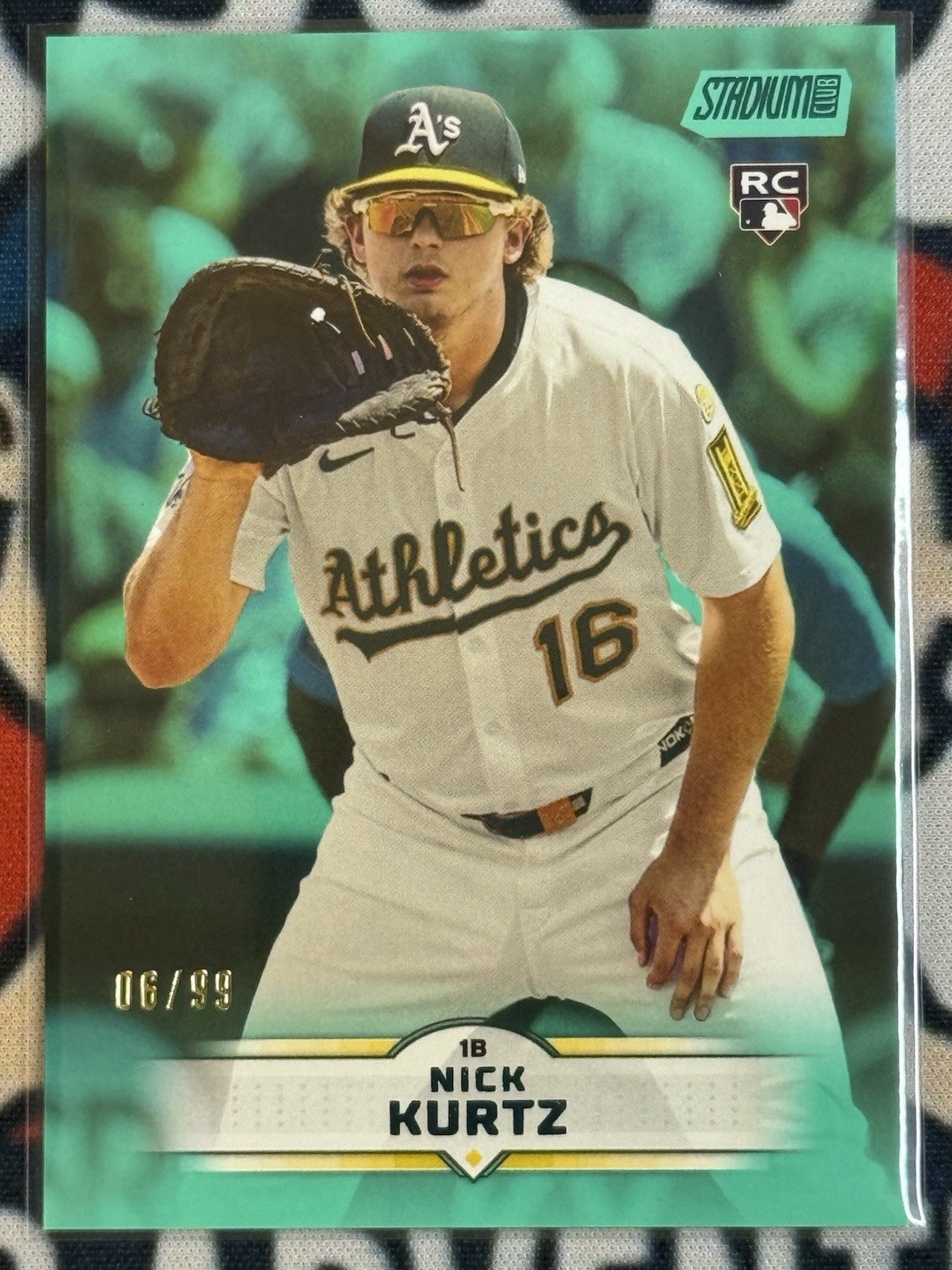 Nick Kurtz - 2025 Topps Stadium Club Turquoise #9 /99 [RC] Oakland Athletics