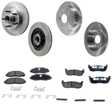 Disc Brake & Pad Kit For 00-2003 Ford F-150 2002 Lincoln Blackwood Front & Rear