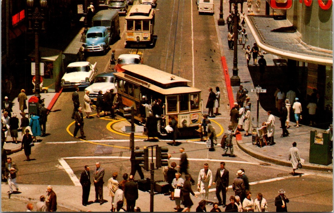 Cable Car Powell Market Turntable San Francisco California Postcard | eBay