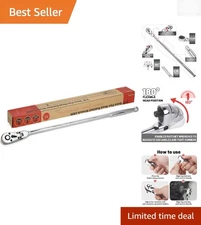 Professional 3/8 Inch Drive Flex Head Ratchet - Long Handle & Cr-Mo Steel