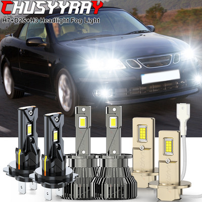 6Pcs H7 D2S H3 LED Headlight Kit Bulb High Low Beam Fog Light Xenon White Bright