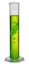 Plastic Graduated Cylinder, 500mL - Class B - Stable Hexagonal Base - Premium...