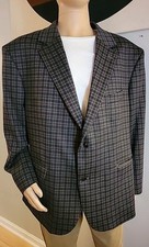 Oak Hill Plaid Blazer Sport Coat Plaid Jacket Mens Size 2XL 50R - 52R Two Button