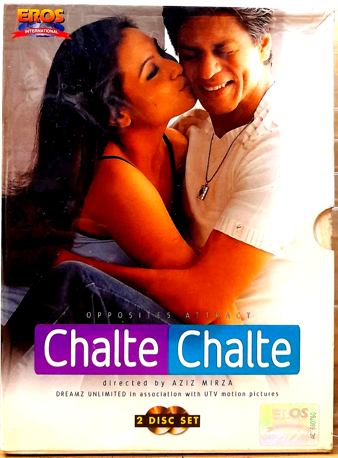 CHALTE CHALTE - SHAHRUKH KHAN, RANI - EROS BOLLYWOOD 2 DISCS DVD -ENGLISH SUBS