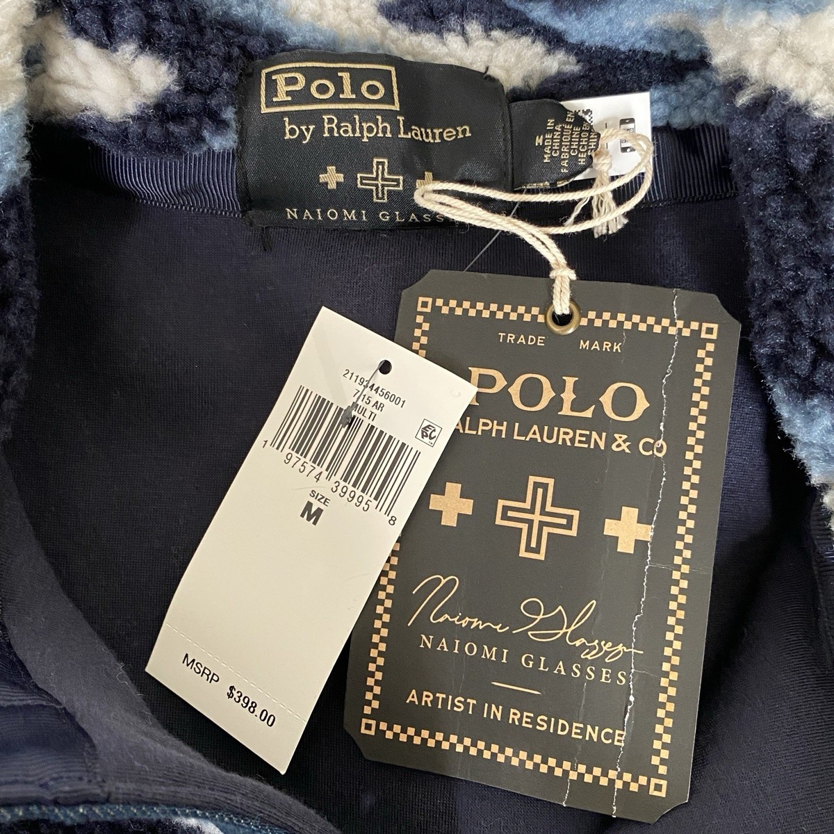 New Polo Ralph Lauren X Naiomi Glasses Navajo Print Fleece