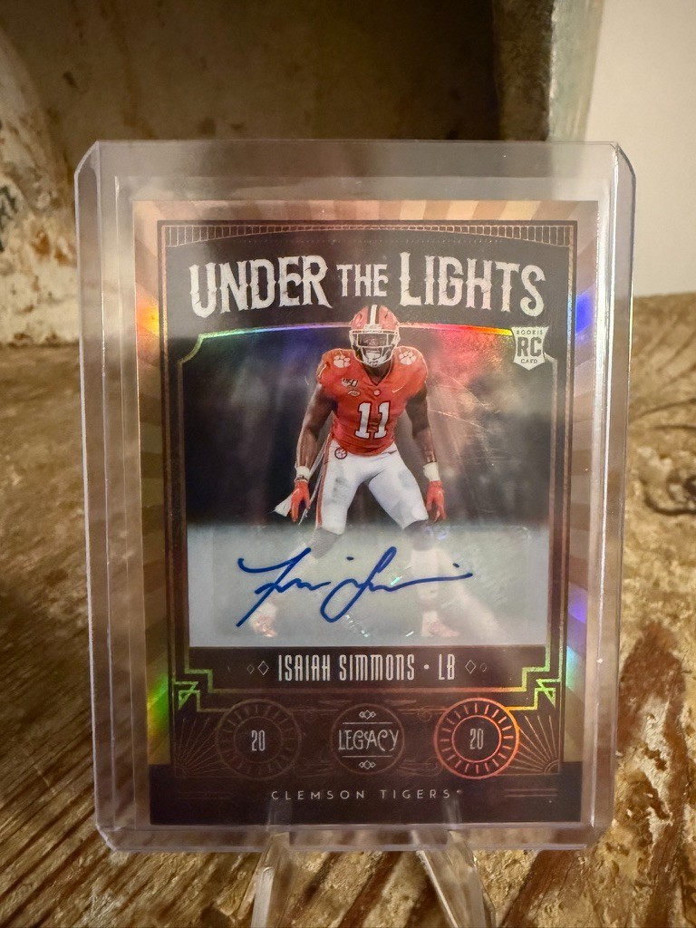 Isaiah Simmons Panini Legacy Under the Lights #ULIS Autograph