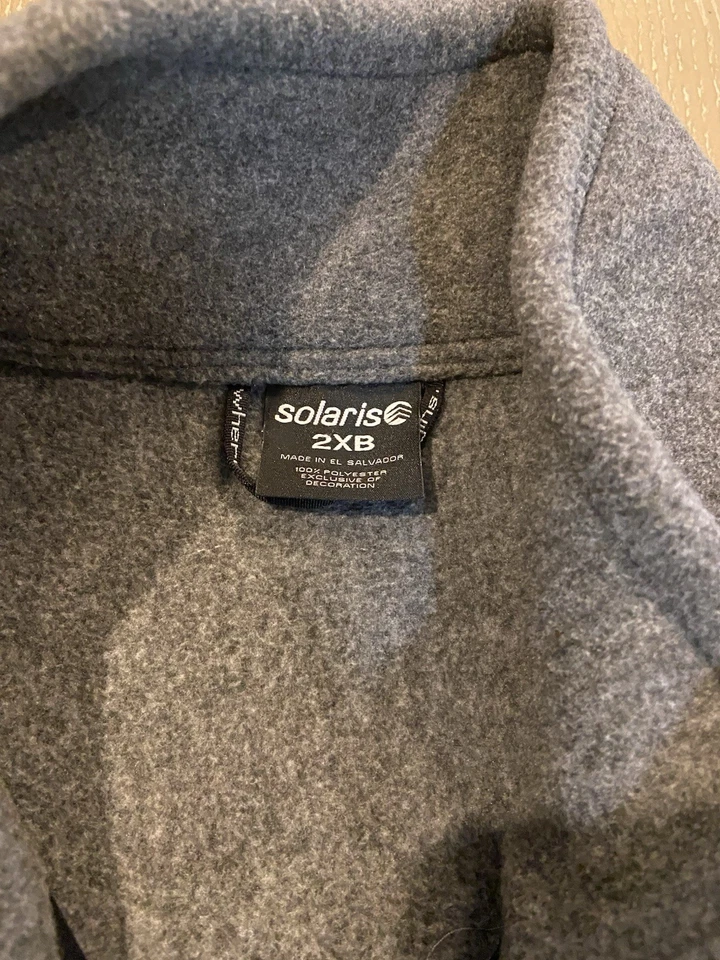 Chaleco polar Solaris para hombre años 200 2XB gris elástico cremallera completa 3 bolsillos Foto 2 de 4