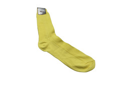Vintage Maxie Sox Yellow 3-Ply Mens Dress Socks Nylon NOS Made In USA Size 10-13