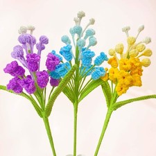 Handmade Crochet Hyacinth Stems no vase  Snap Dragon  Spring Floral Decor 