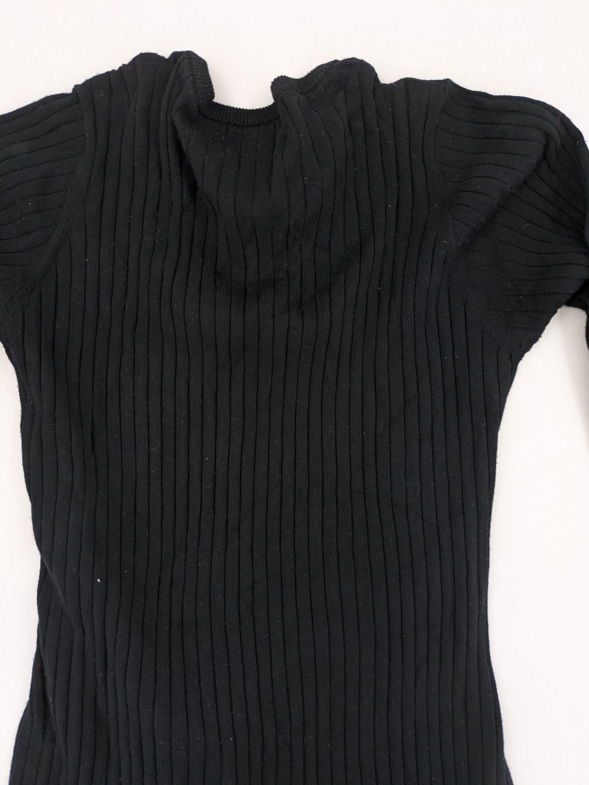 Esmara Glamour Damen Pullover Kleid DE 44/46 schwarz Rippstrick Binden image 6