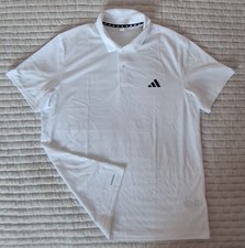 ADIDAS Men's White Train Essentials Training Polo Shirt UK L