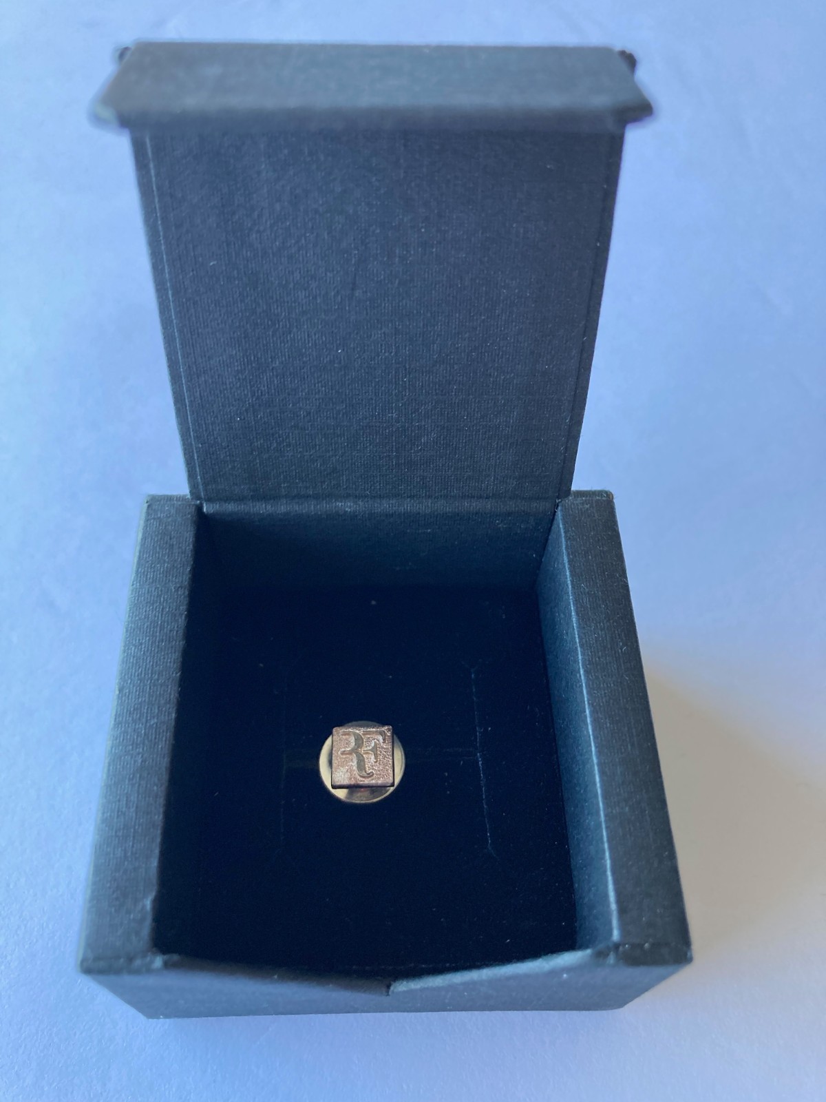 Roger Federer RF Foundation Silver Pin – Individually Numbered – New in RF Box