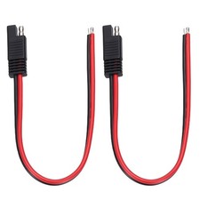 2pcs SAE Connector 10 AWG SAE to Bare Wire Cable 2FT SAE Extension Cable