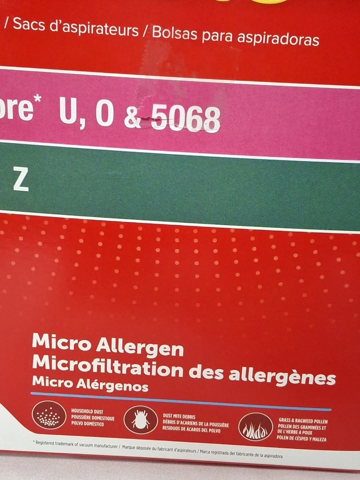 Filtrete  Vacuum Bags 5 Pack & 1 Filter, 68707B Kenmore U,O & 5068  Miele Z - Image 3 of 4