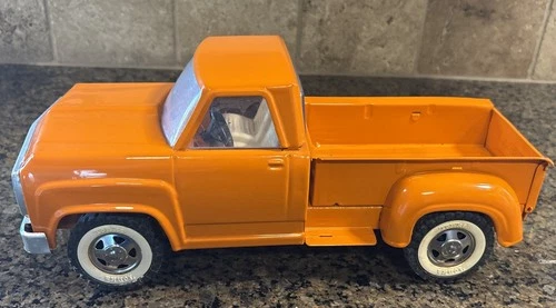 Tonka Truck Late 68-72 Orange Pressed Steel Pickup Truck Vintage