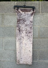 NWT Hot & Delicious Strapless MIDI Dress Mocha Crushed Velvet Bodycon Sz Small