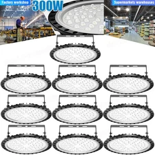 10 Pack 300W UFO LED High Bay Lights Daylight  Garage Shop Area Light Lighting