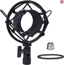 Universal Microphone Shock Mount, Mic Clip Holder for 47-53mm Mics,