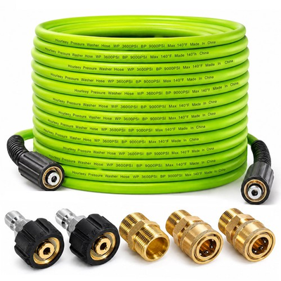 #ad Hourleey Pressure Washer Hose 50 FT 3600 PSI Flexible Kink 50FT Green $51.27
