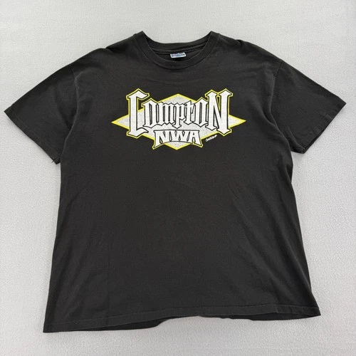 Compton NWA Shirt Mens XL Black Rap Hip Hop Straight 1990s vintage concert t-shirt, vintage, size XL, single stitch, B+ condition