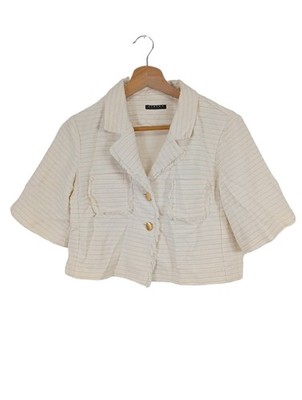 SISLEY Kurz-Blazer Damen Blazer Gr. DE 36 wollweiß Elegant
