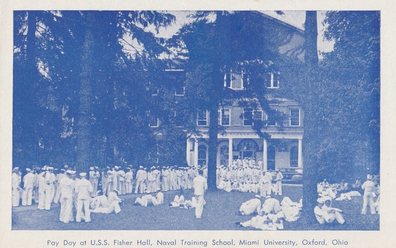 Postcards Naval Training School WWII Era Miami University Oxford, Ohio Lot of 2
