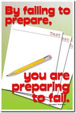 NEW Classroom Motivational POSTER - By Failing to Prepare ... Ben Franklin
