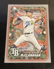 2024 Topps Holiday Silver Glitter #H158 Shane McClanahan Tampa Bay Rays Parallel