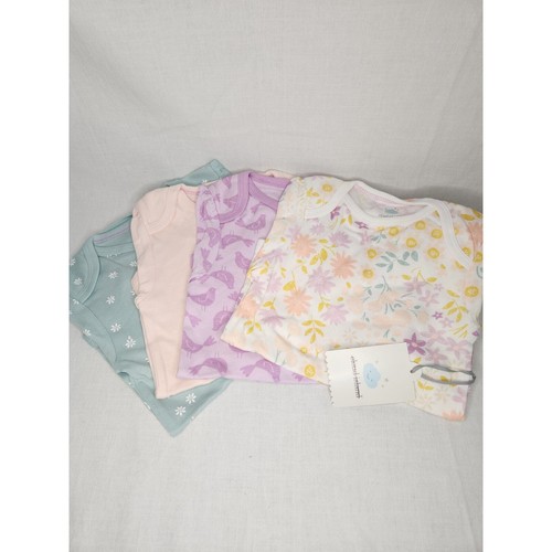 6/9M Baby Girls' 4pk 'in Bloom' Short Sleeve Bodysuit - Picture 2 of 3