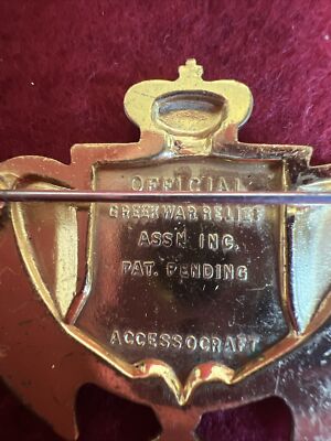 Vintage Brooch - ACCESSOCRAFT Patriotic Pin WWII Official