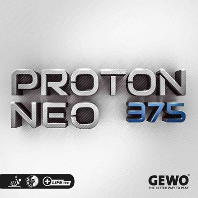 Gewo Proton Neo 375 table tennis rubber, 2.2 mm (Maximum) thickness