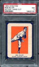 1952 Wheaties Bob Feller Action - PSA NM 7 - Cleveland INDIANS - VSCARDS