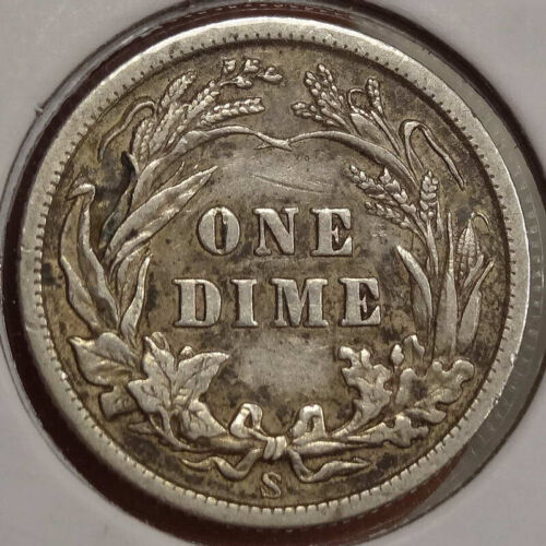 1906-S Dime da barbiere, data sottovalutata, estremamente fine 1025-17 - Foto 2 di 2