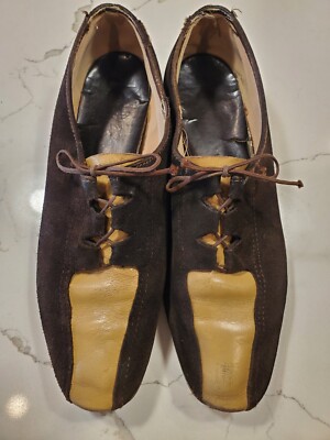 Vintage 1960s AMF Suede Leather Womens Bowling Shoes Brown  display picture 3